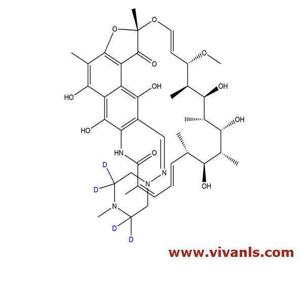 Stable Isotope Labeled Compounds-25 Desacetyl Rifampicin D4-1663330302.png
